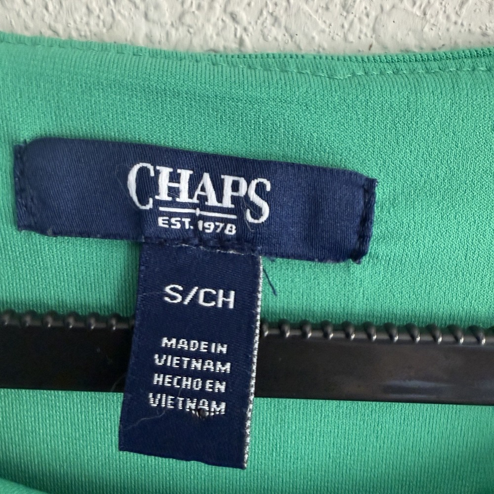 Chaps Women's Crewneck Knit Dress, Green, Size L Kelly Green Wedding office